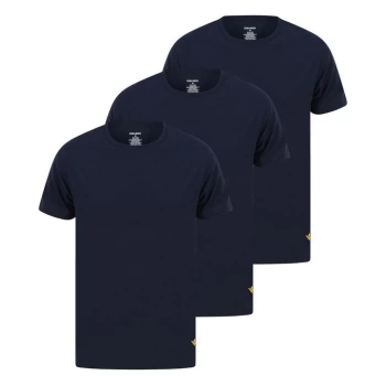 Image of Lyle and Scott 3 Pack Maxwell Loungewear T Shirts - Blue
