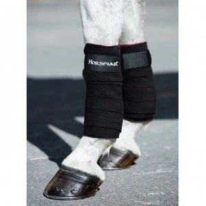 Image of Horseware Fleece Bandages - Black/Red