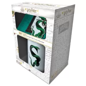 Image of Harry Potter Intricate Houses Slytherin Mug Set (One Size) (White/Green/Black)