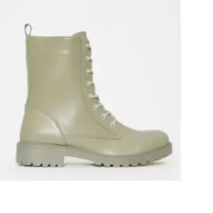 Image of I Saw It First Basic Lace Up Boots - Green