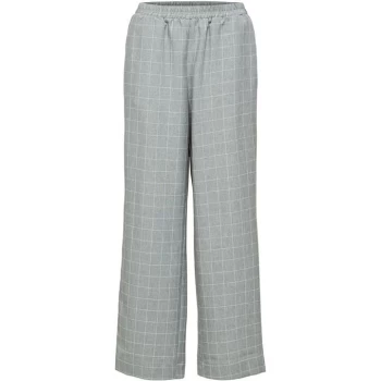 Image of Selected Femme Selected Long Pant Check - Grey