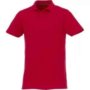 Image of Elevate Mens Helios Short Sleeve Polo Shirt (L) (Red)