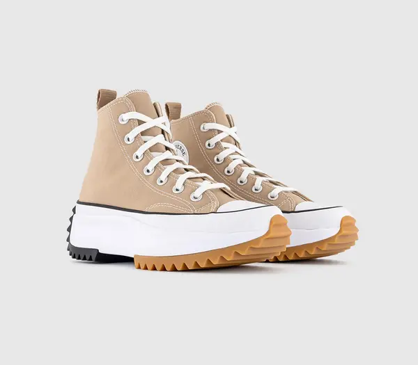 Image of Converse Womens Run Star Hike Platform Trainers Hemp Black White, 8