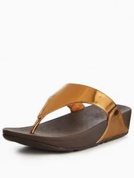 Image of FitFlop LuLu Toe Thong Sandal Bronze Bronze Size 4 Women