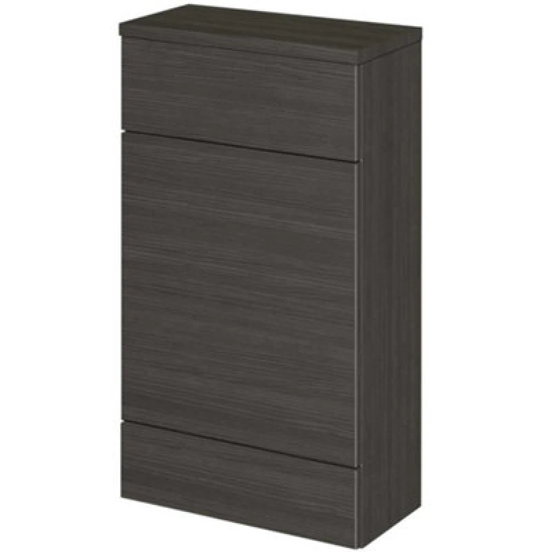 Image of Hudson Reed Fusion 500mm Compact Back-To-Wall Wc Unit & Coordinating Top, Charcoal Matt