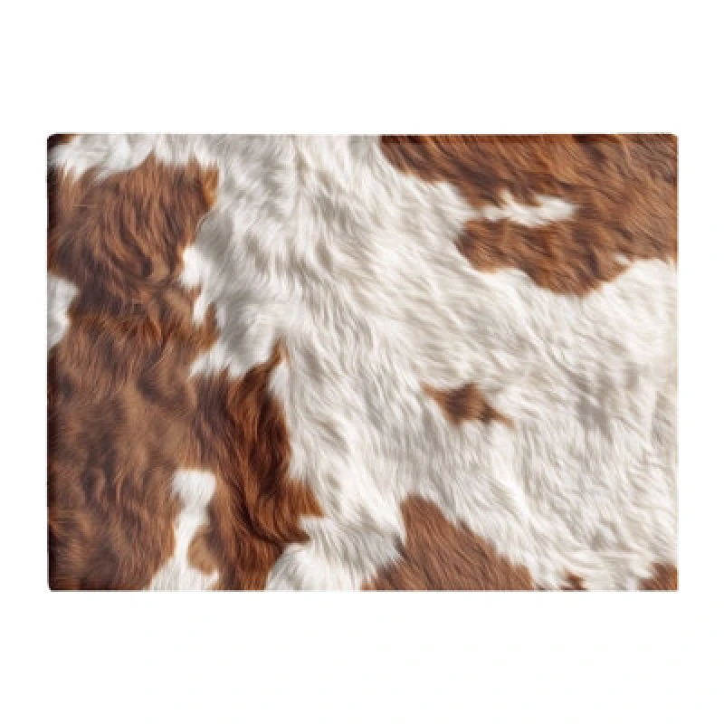 Image of Warren Reed Designer Brown White Cow Hide Print Chopping Board
