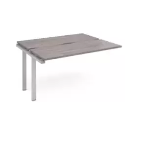 Image of Adapt add on unit single 1400mm x 1200mm - silver frame and grey oak top
