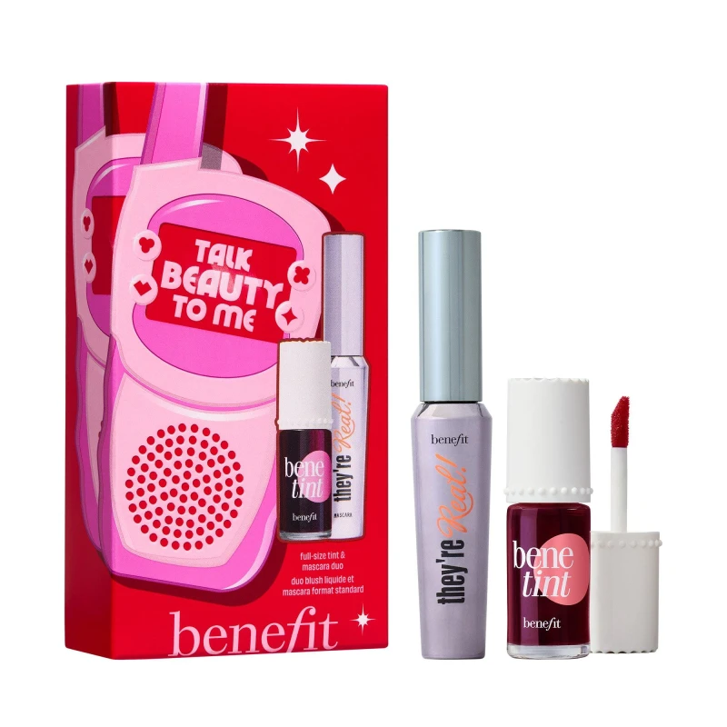 Image of Benefit Talk Beauty to Me Mascara and Cheek & Lip Tint Gift Set Worth 49.50 Multi female One Size