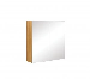 Image of Wickes Talana Walnut Wall- Hung Hung Mirror Storage Unit - 600mm