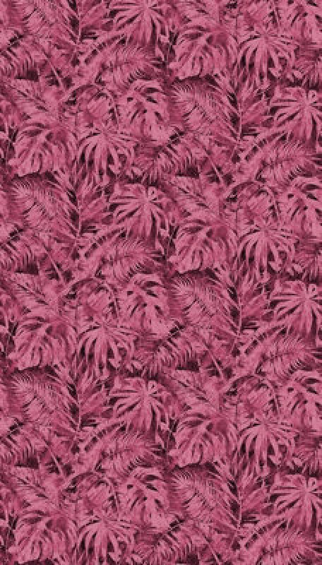 Image of As Creation Bricoflor Non-Woven Wallpaper, Leaf & Palm Wallpaper, Jungle & Tropical In Pink, Black - 8,80 X 0,53 M
