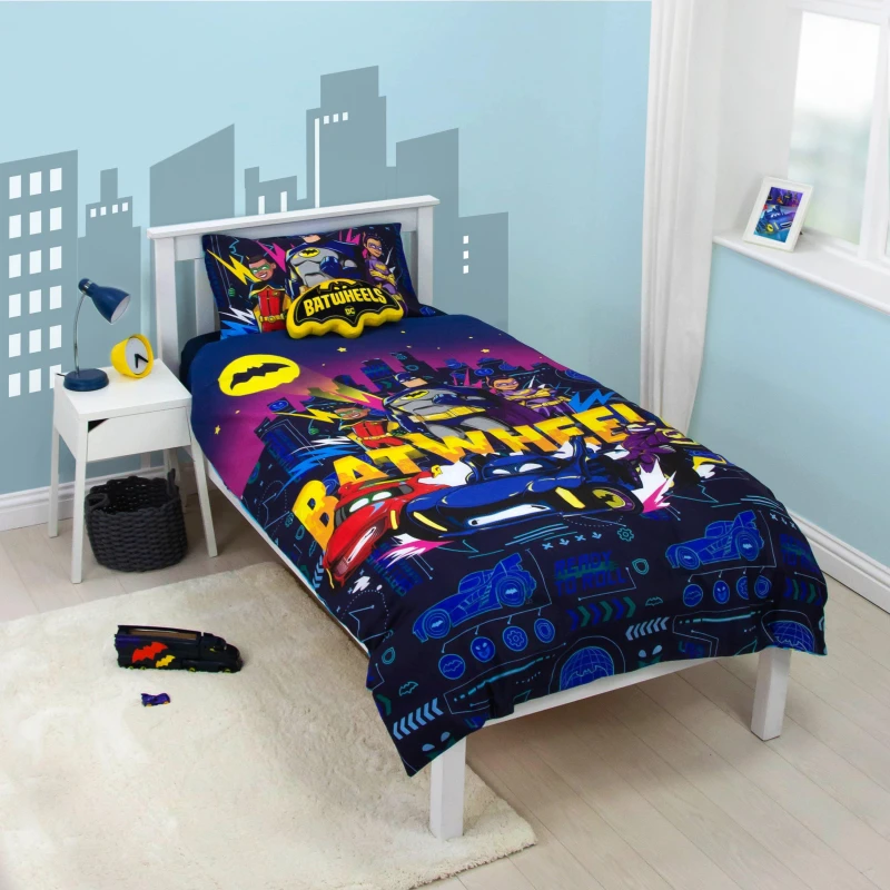 Image of DC Comics Batwheels Bat Single Panel Duvet Cover Set Duvet Cover Sets Single Multi 70654299010