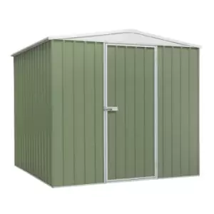 Image of Dellonda Galvanised Steel Storage Shed 7.5 x 7.5ft Apex Style Roof Green DG115