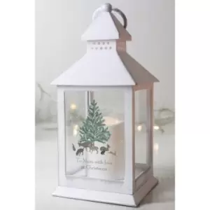 Image of Personalised White Light Up Winters Night Lantern