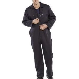 Image of Super Click Workwear Heavy Weight Boilersuit Navy Blue Size 48 Ref