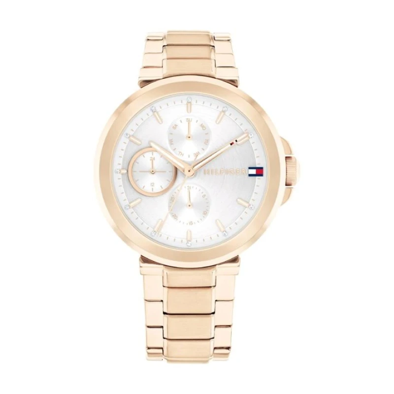 Image of Tommy Hilfiger 1782756 Womens Lori Silver Dial / Rose Gold- Watch