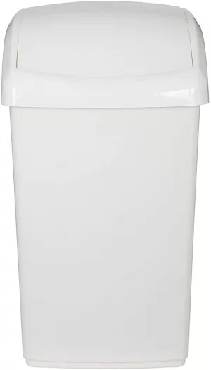 Image of Whitefurze 30L Swing Lid Bin And Base Cream