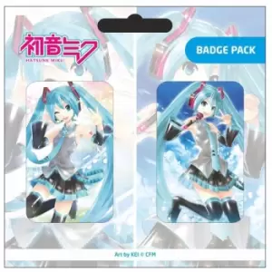 Image of Hatsune Miku Pin Badges 2-Pack Set A