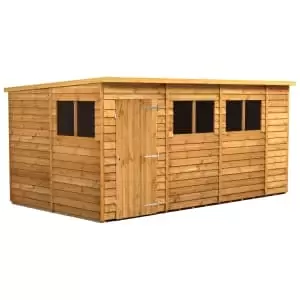 Image of Power Sheds 14 x 8ft Pent Overlap Dip Treated Shed