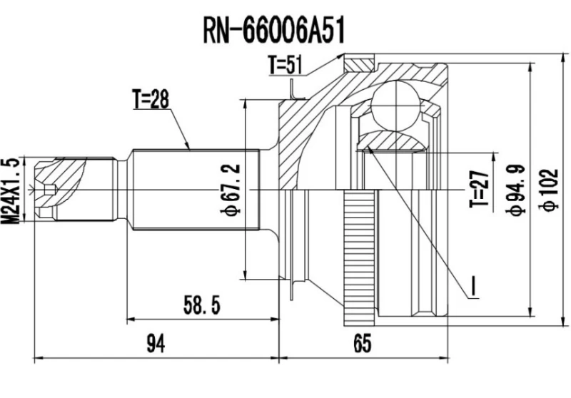 Image of PROCARO 77-RE-200 CV Joint Joint Kit,drive shaft (5)