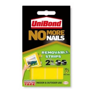 Image of Unibond No-More-Nails Removable Mounting Strips - 10 Pack