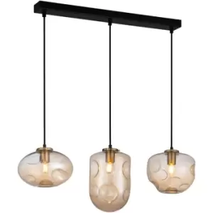 Image of Italux Lighting - Italux Hatella Modern 3 Light Bar Pendant Ceiling Light, E27