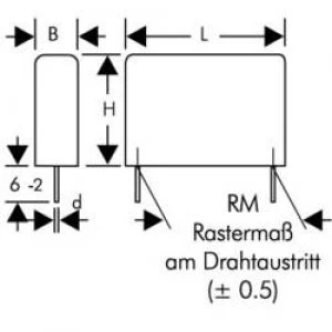 Image of X2 suppression capacitor Radial lead 0.15 uF 275 V AC 20