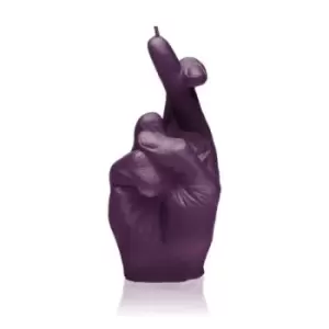 Image of Hand CRS Fingers Crossed Candle &ndash; Violet