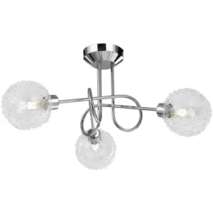 Image of Ceiling Lamp Light Fitting Spotlight Swiveling Angle Adjustable Spots Including LED Bulbs 3 Flame Round