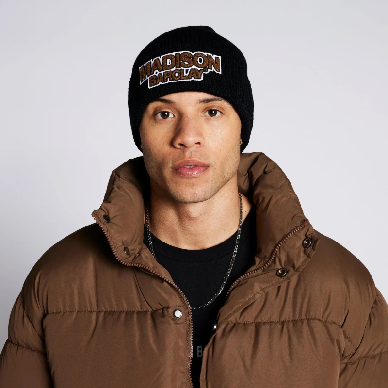 Image of Madison Barclay Soho Beanie Black male Mens