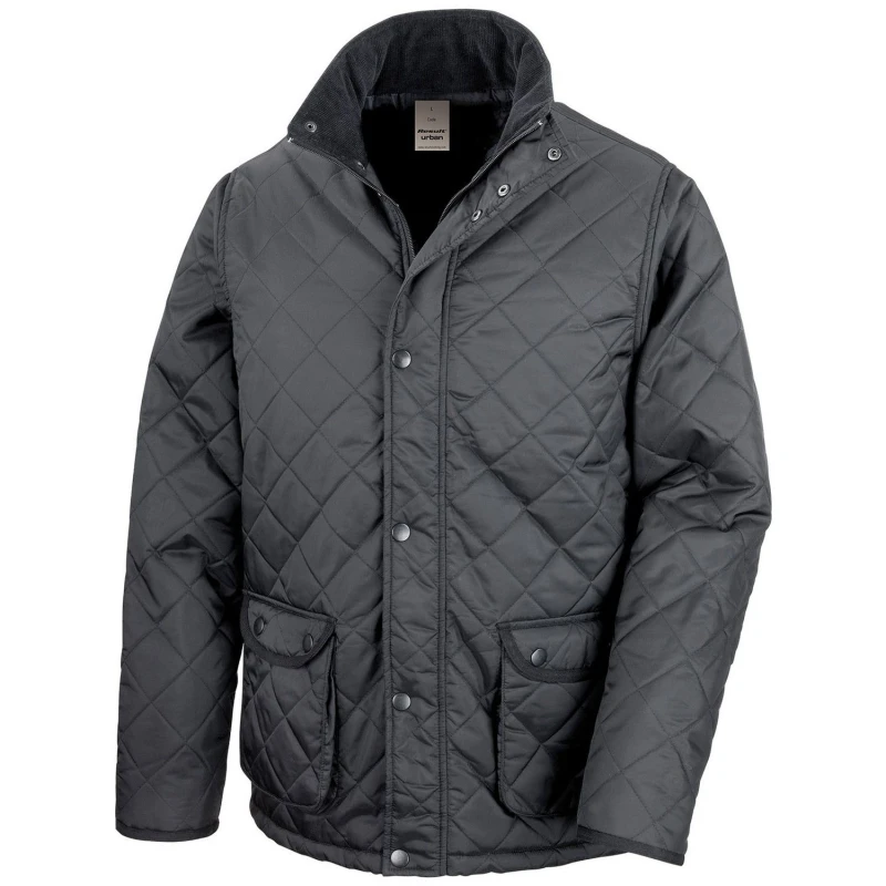 Image of Result Result Men Cheltenham Padded Jacket in Black Size: X-Small Black XS Male 5063527024282