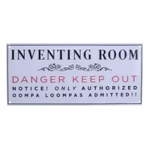 Image of Willy Wonka & the Chocolate Factory Tin Sign Inventing Room
