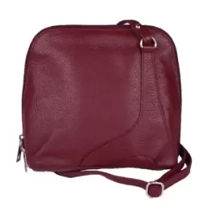 Image of Eastern Counties Leather Womens/Ladies Farah Handbag With Panel Detail (One Size) (Burgundy)