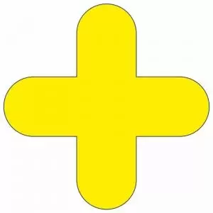 Image of Floor Signals - H.300 x W.300 - Pack of 50 - Yellow