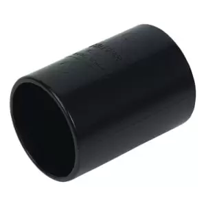 Image of FloPlast WS08B Solvent Weld Waste Straight Coupler - Black 40mm
