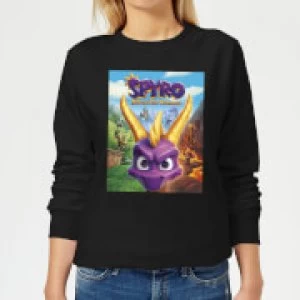Image of Spyro Face Scene Womens Sweatshirt - Black - 3XL - Black