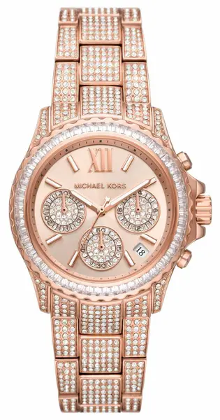 Image of Michael Kors MK7235 Everest Womens Crystal Set Chronograph Watch