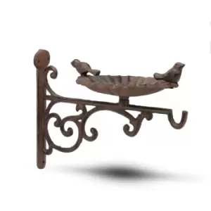 Image of Iron Bird Bath & Feeder Wall Mounted M&amp;W