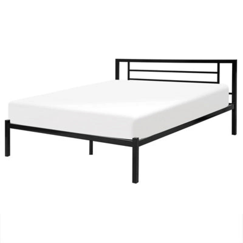 Image of Beliani Bed Metal Cusset 160 X 200 Cm (Eu King Size) Black
