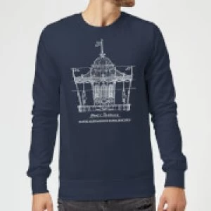 Image of Mary Poppins Carousel Sketch Christmas Sweatshirt - Navy - 4XL