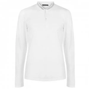 Image of Selected Homme Selected Josh Long Sleeve Polo Mens - Bright White
