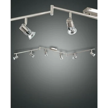 Image of Fabas Luce Lighting - Fabas Luce Alice Spotlight Bar Satin Nickel Glass, GU10