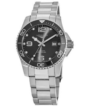 Image of Longines HydroConquest Automatic 41mm Black Dial Ceramic Bezel Mens Watch L3.781.4.56.6 L3.781.4.56.6