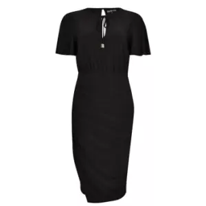 Image of Biba V Neck Jersey Dress - Black