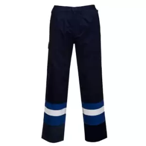Image of Biz Flame Mens Flame Resistant Plus Trousers Navy / Royal 2XL 32"