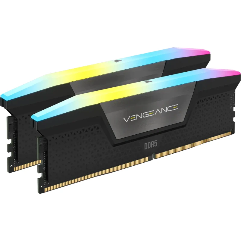 Image of Corsair Vengeance RGB Black 32GB 6400MHz DDR5 Memory Kit CMH32GX5M2B6400C36
