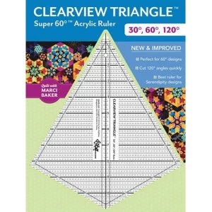 Image of Clearview Triangle Super 60 Degrees Acrylic Ruler New and Improved General merchandise 2016