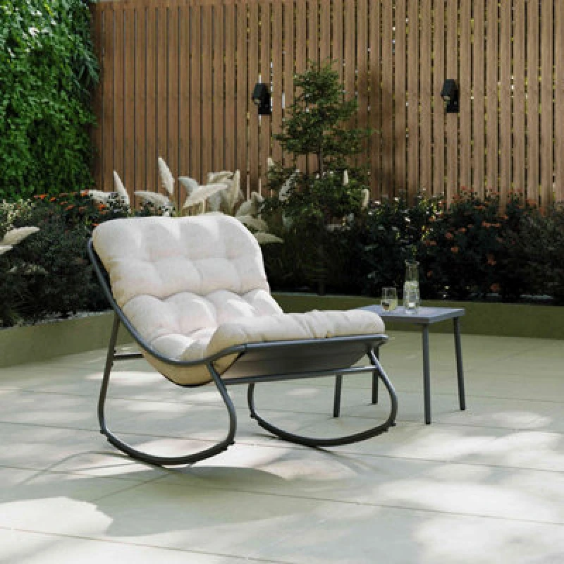 Image of Charles Bentley Porto Rocking Chair Padded Cushion