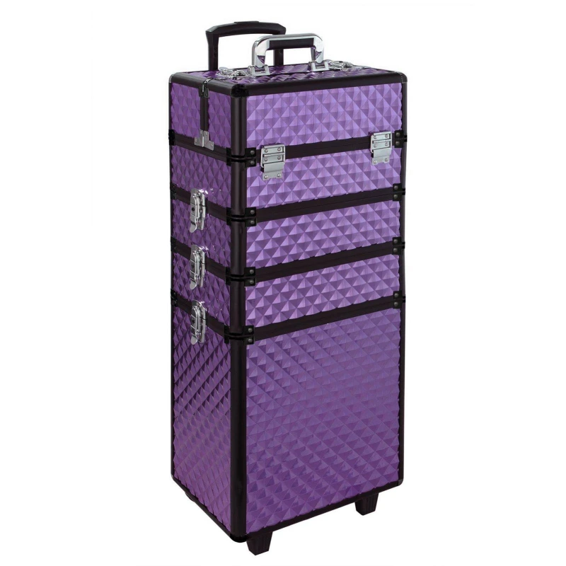Image of SHEONLY 4in1 Cosmetic Makeup Train Case Purple unisex One Size