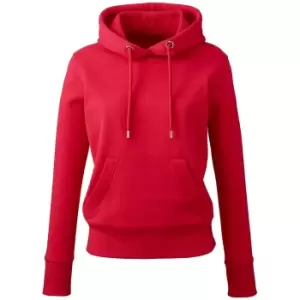 Image of Anthem Womens/Ladies Organic Hoodie (M) (Red)