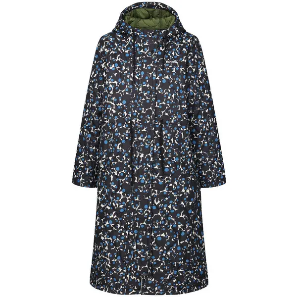 Image of Regatta Womens Orla Quilted Hooded Longline Jacket Coat 12 - Bust 36' (92cm) Berry Bubble Blue RWN293-Y5M-12